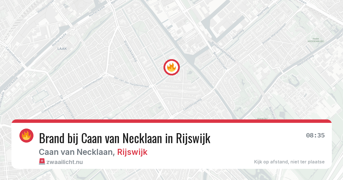 Brand bij Caan van Necklaan in Rijswijk — 5 jun 2026
