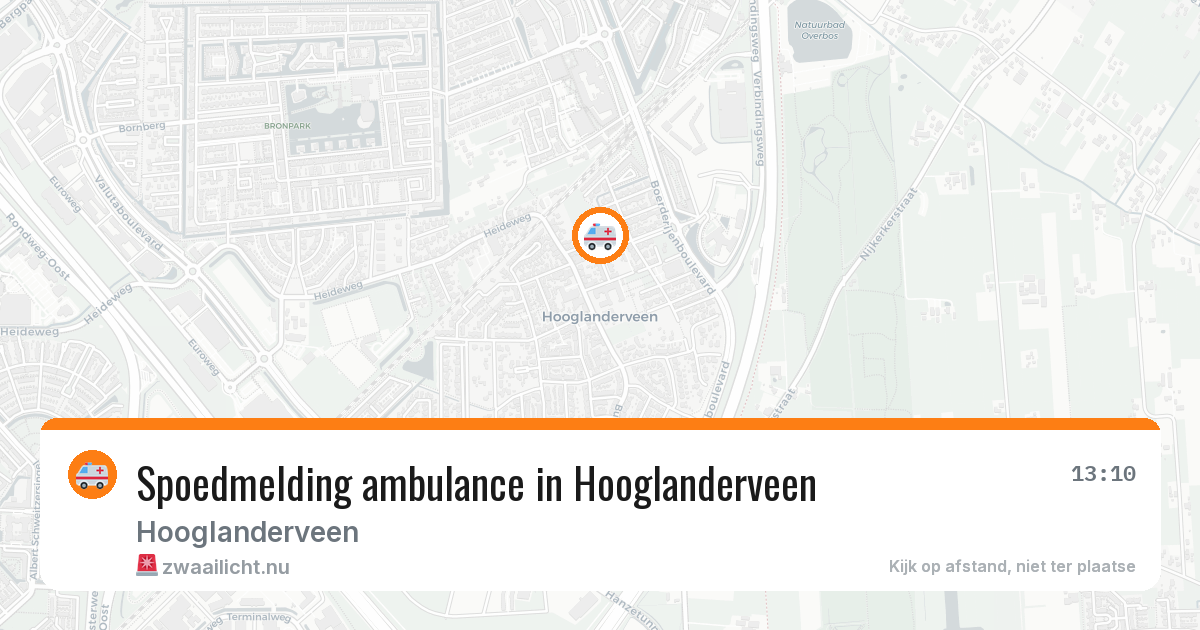 Spoedmelding ambulance in Hooglanderveen — 2 mei 2026