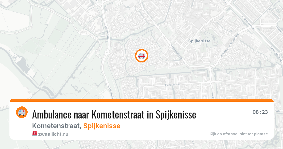 Ambulance naar Kometenstraat in Spijkenisse — 20 jul 2026