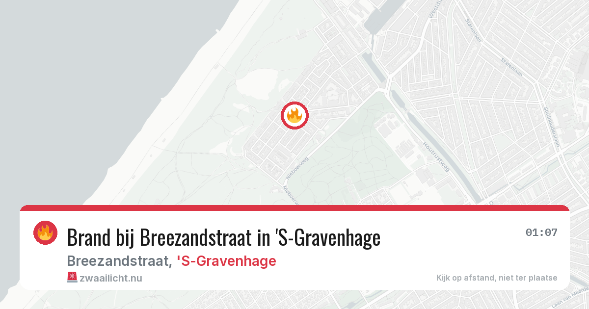 Brand bij Breezandstraat in 'S-Gravenhage — 12 mrt 2026