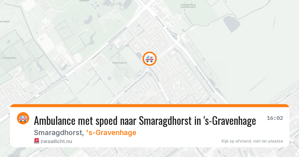 Ambulance met spoed naar Smaragdhorst in 's-Gravenhage — 25 mei 2026