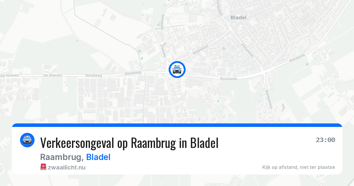 Verkeersongeval op Raambrug in Bladel — 16 jan 2026
