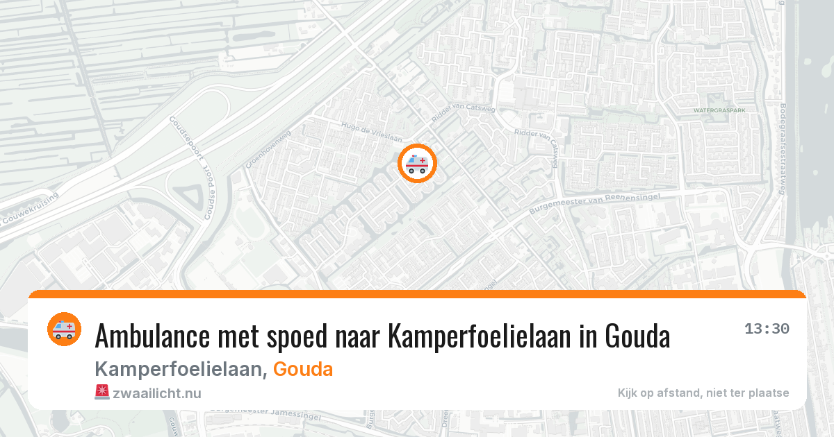 Ambulance met spoed naar Kamperfoelielaan in Gouda — 19 jan 2026