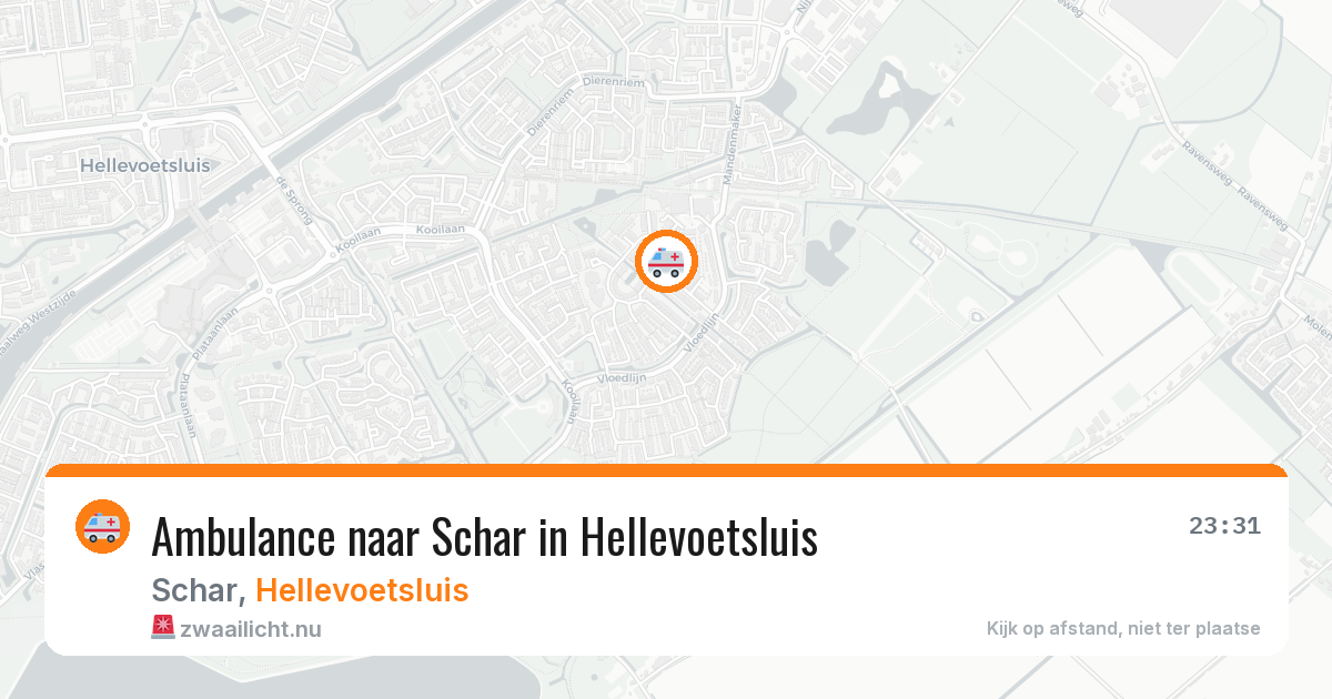 Ambulance naar Schar in Hellevoetsluis — 23 jul 2026