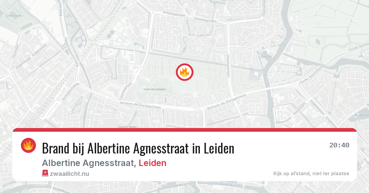 Brand bij Albertine Agnesstraat in Leiden — 5 jun 2026