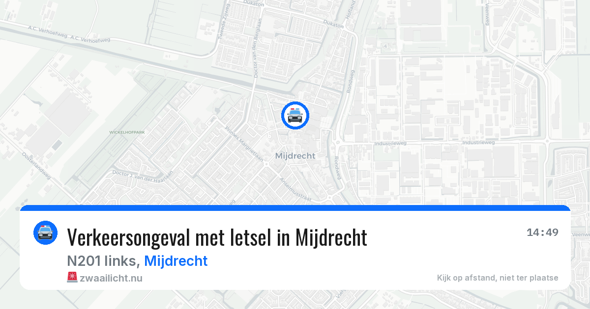 Verkeersongeval met letsel in Mijdrecht — 14 jul 2026