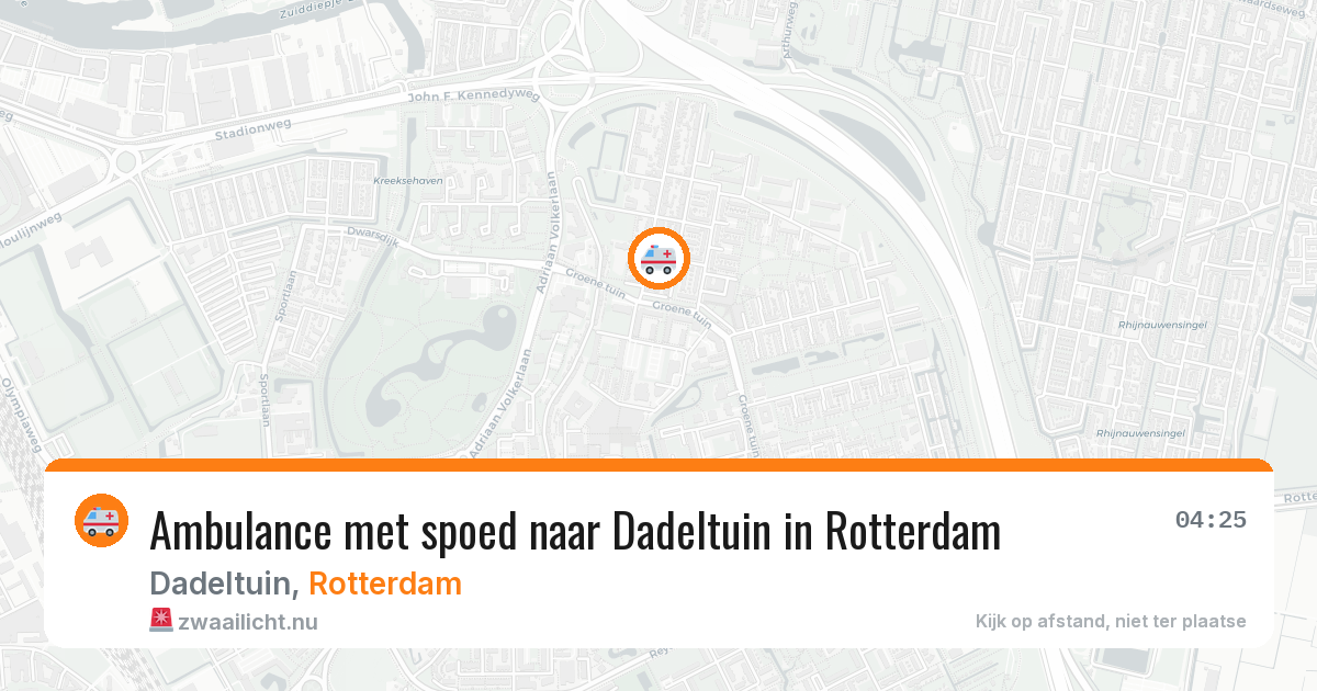 Ambulance met spoed naar Dadeltuin in Rotterdam — 16 jul 2026
