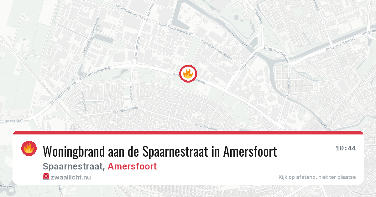 Woningbrand aan de Spaarnestraat in Amersfoort — 30 mrt 2026