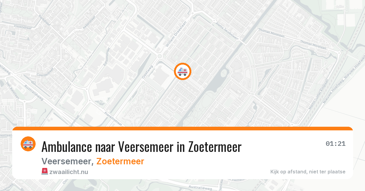 Ambulance naar Veersemeer in Zoetermeer — 22 jul 2026