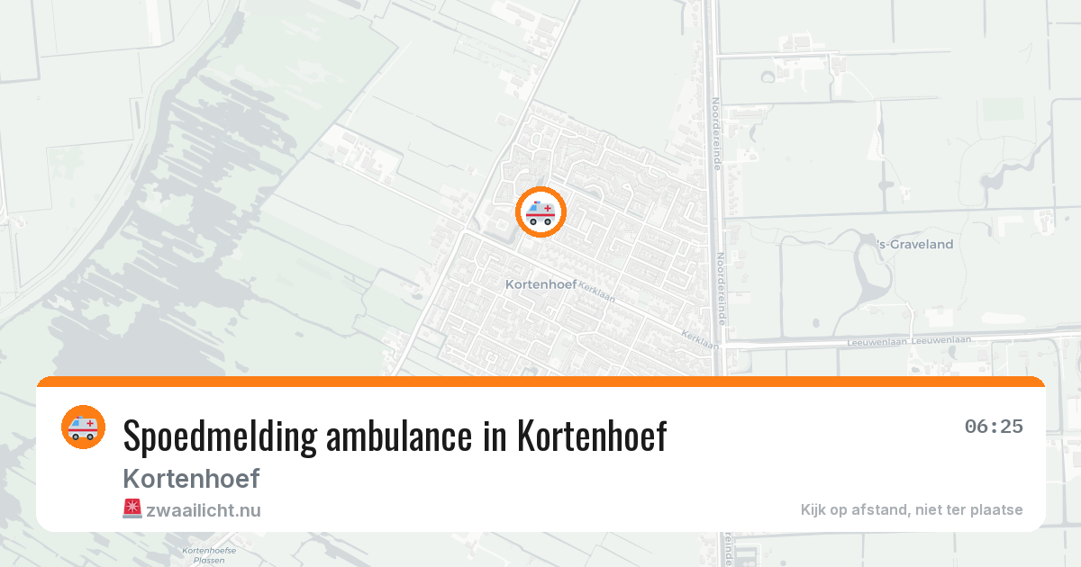 Spoedmelding ambulance in Kortenhoef — 14 jul 2026