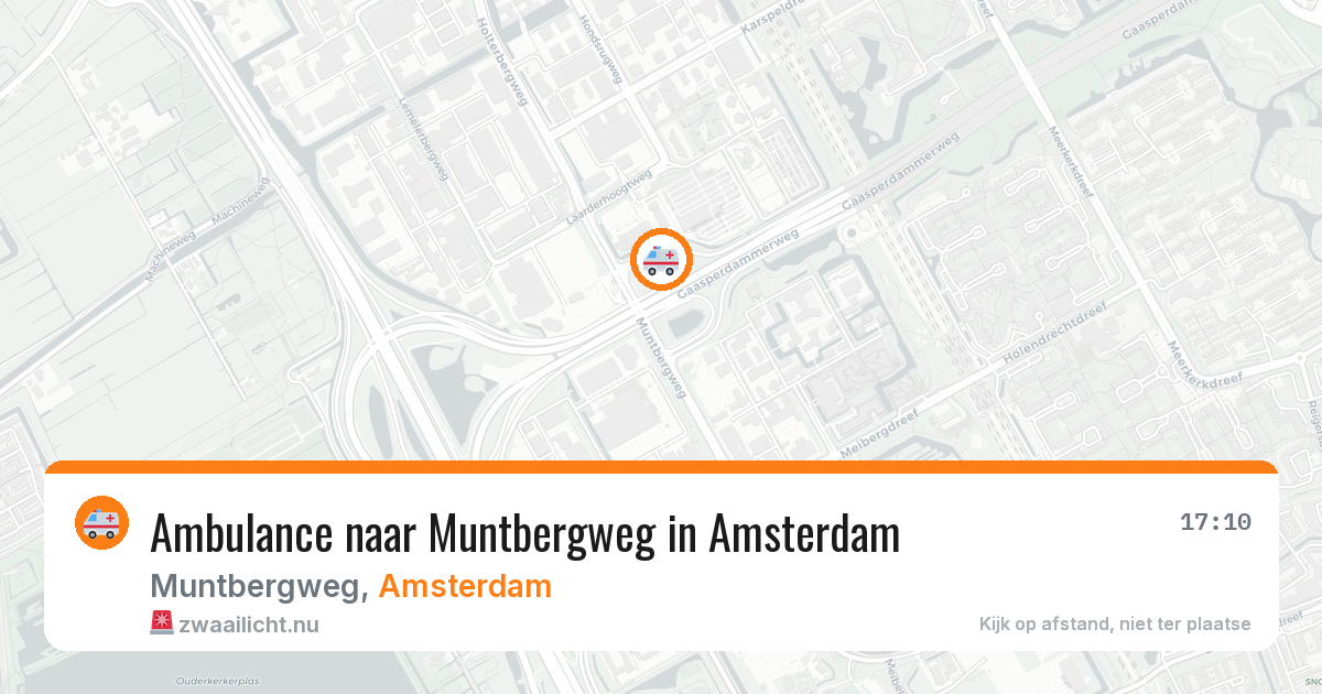 Ambulance naar Muntbergweg in Amsterdam — 17 mei 2026
