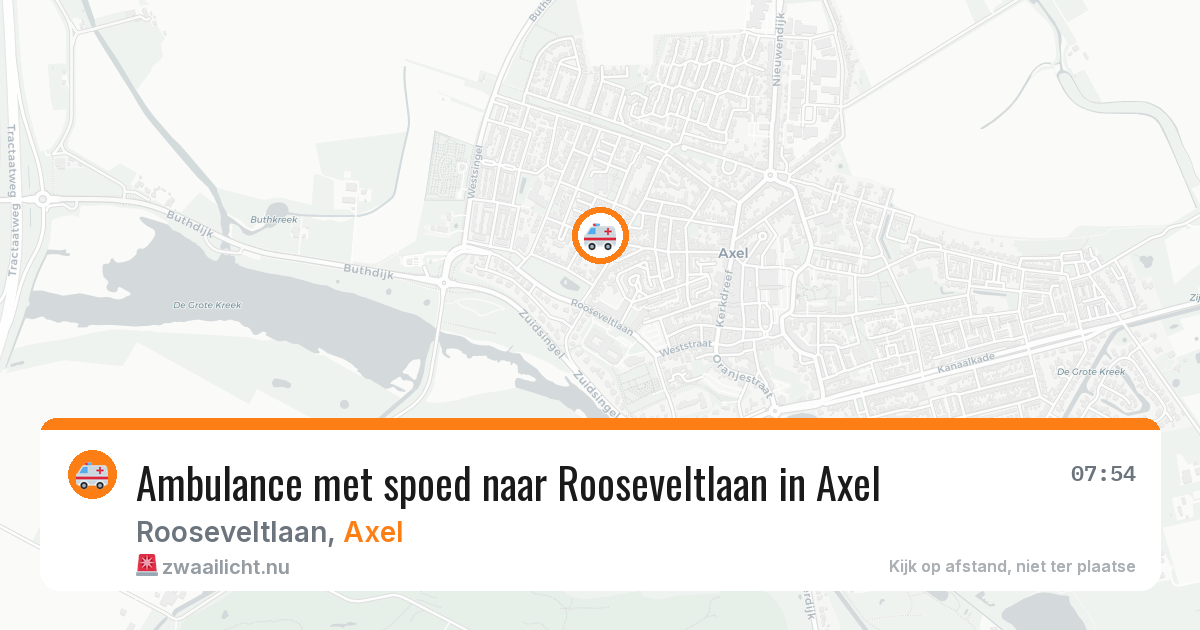 Ambulance met spoed naar Rooseveltlaan in Axel — 15 mei 2026