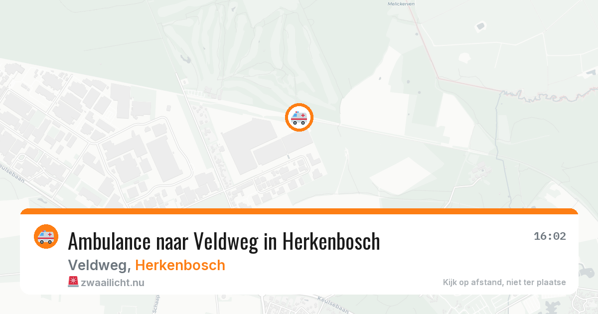 Ambulance naar Veldweg in Herkenbosch — 16 jul 2026