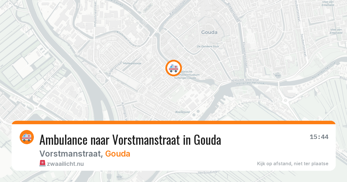 Ambulance naar Vorstmanstraat in Gouda — 23 jul 2026