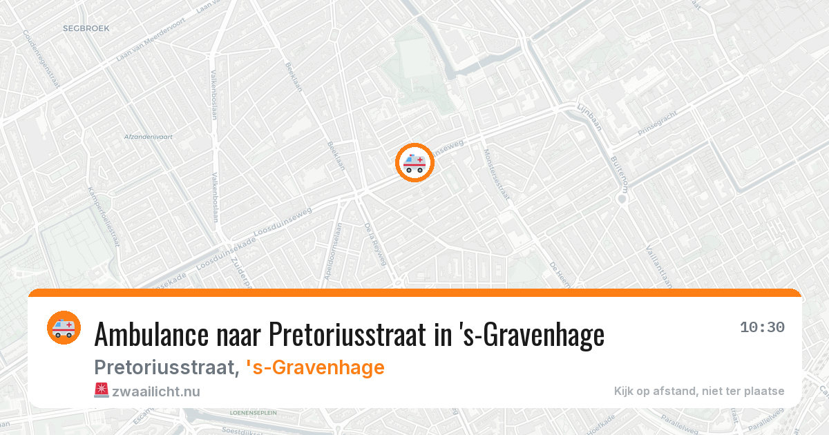 Ambulance naar Pretoriusstraat in 's-Gravenhage — 13 jul 2026