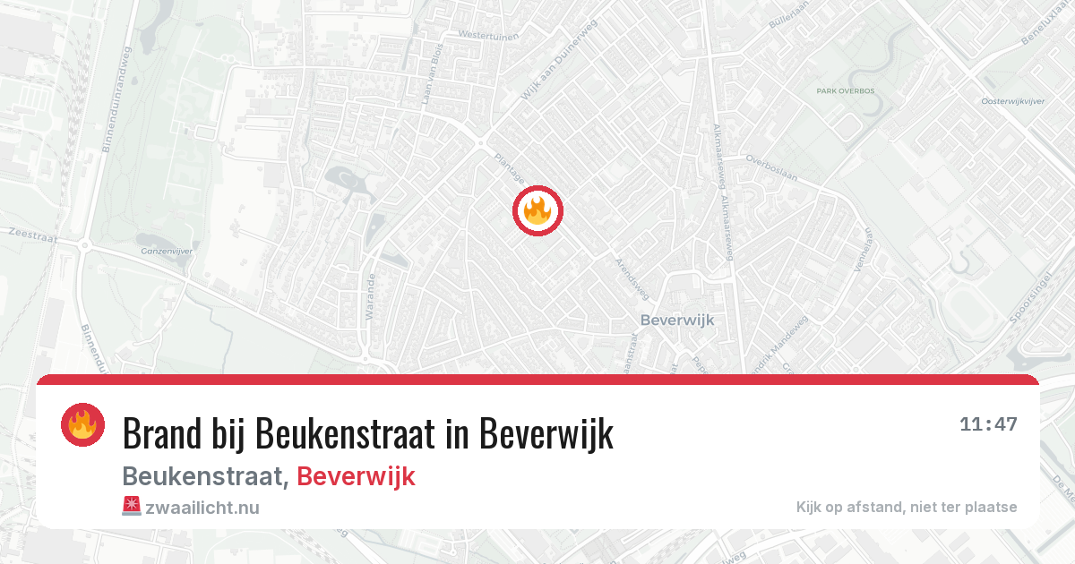 Brand bij Beukenstraat in Beverwijk — 19 mei 2026