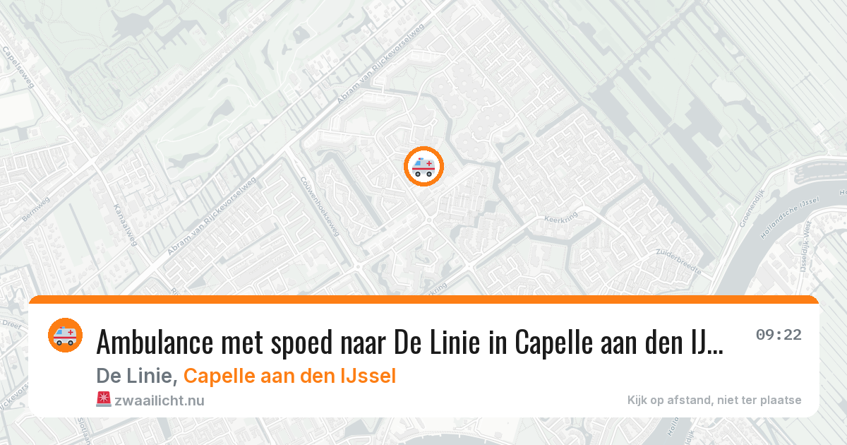 Ambulance met spoed naar De Linie in Capelle aan den IJssel — 1 jun 2026