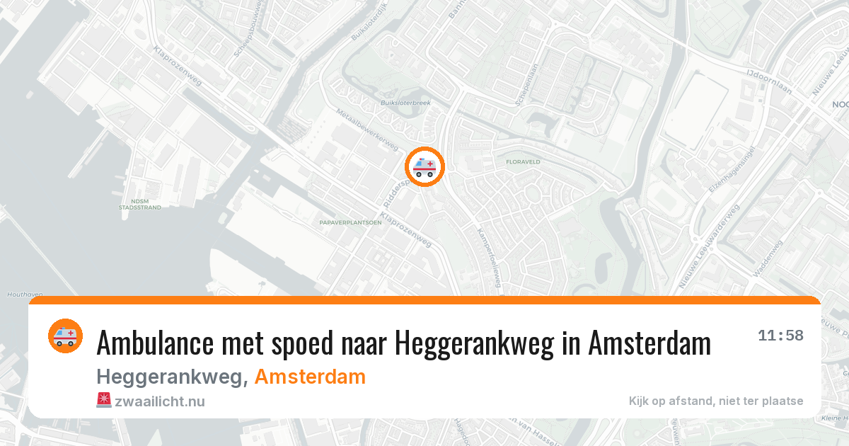 Ambulance met spoed naar Heggerankweg in Amsterdam — 11 jul 2026