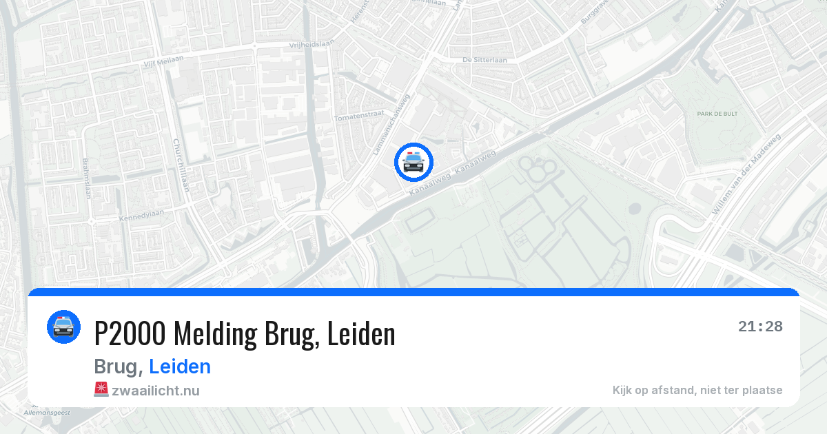 P2000 Melding Brug, Leiden — 16 mrt 2026