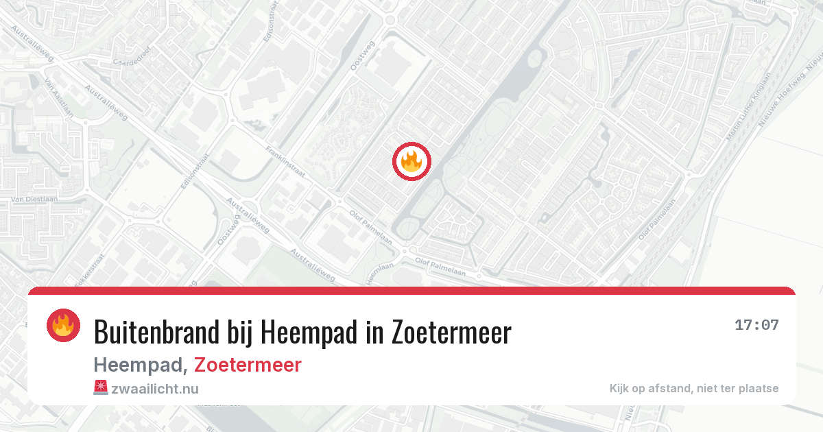Buitenbrand bij Heempad in Zoetermeer — 24 jul 2026