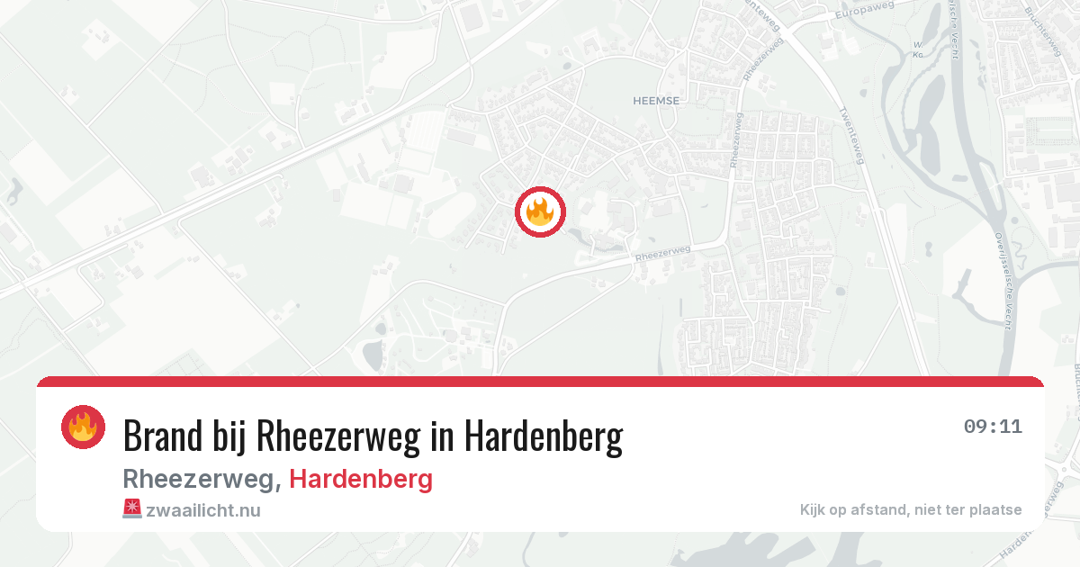 Brand bij Rheezerweg in Hardenberg — 6 jul 2026