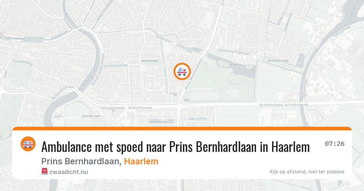 Ambulance met spoed naar Prins Bernhardlaan in Haarlem — 1 apr 2026