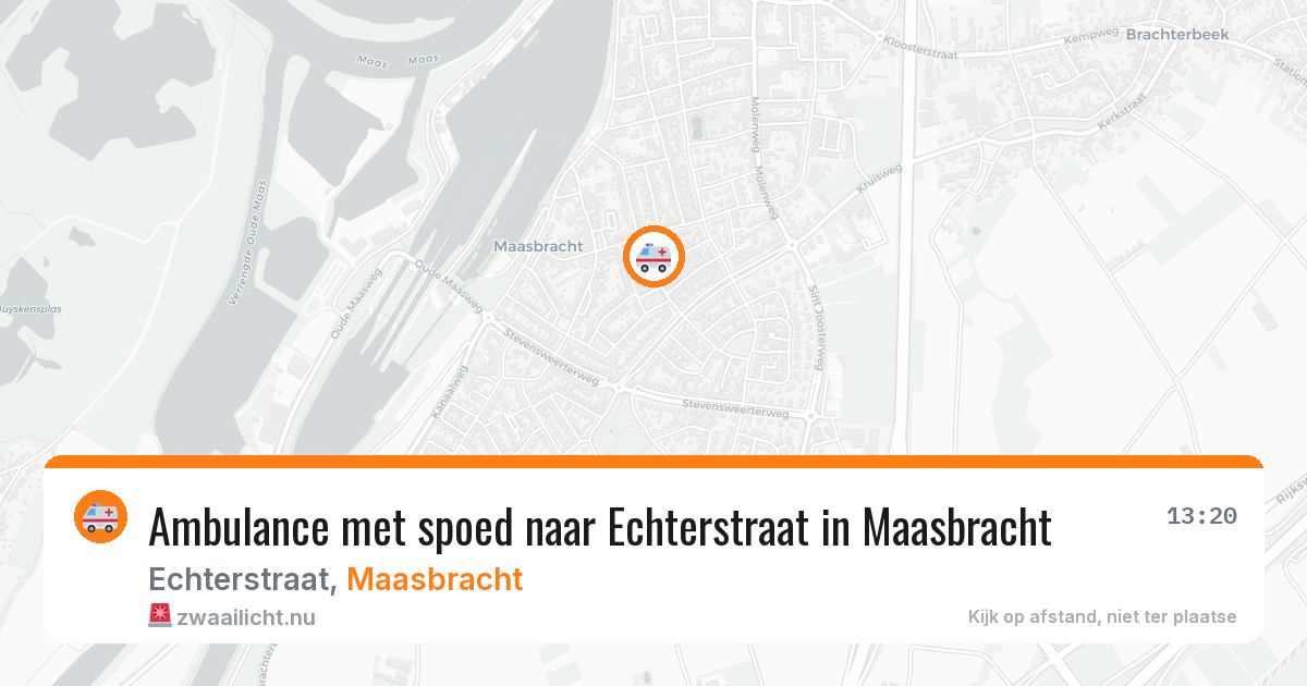 Ambulance met spoed naar Echterstraat in Maasbracht — 15 mei 2026
