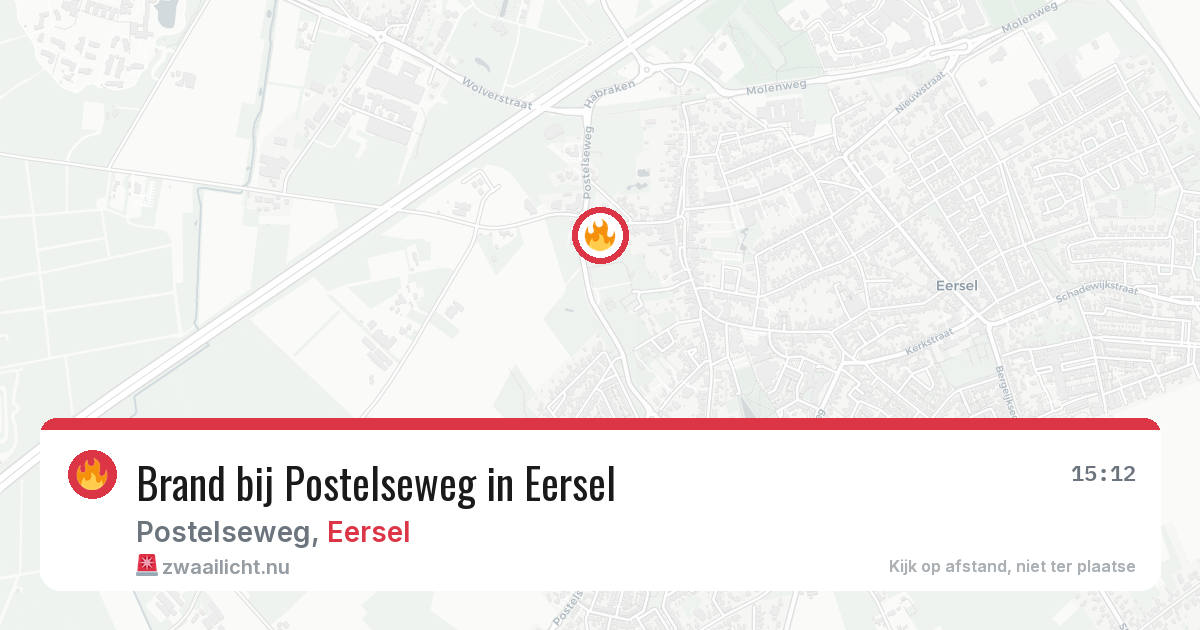 Brand bij Postelseweg in Eersel — 15 jul 2026