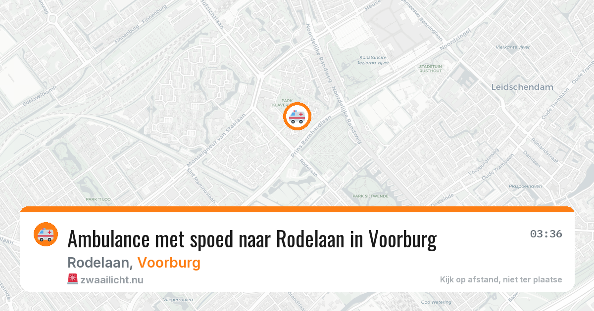 Ambulance met spoed naar Rodelaan in Voorburg — 1 mrt 2026