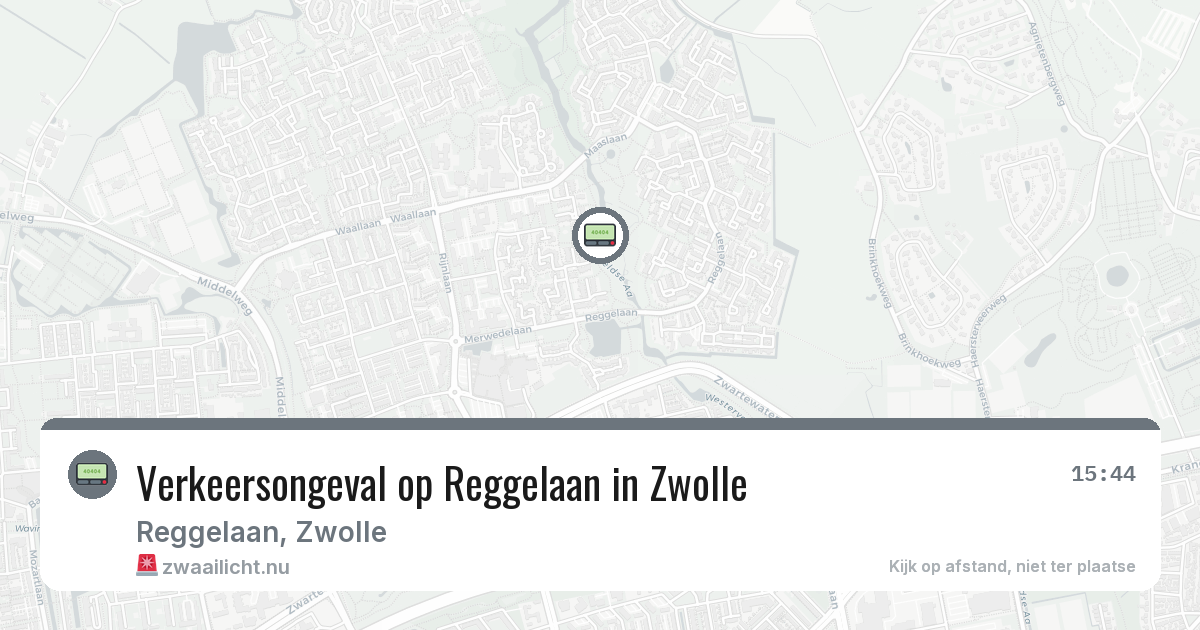 Verkeersongeval op Reggelaan in Zwolle — 20 apr 2026