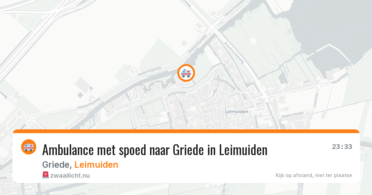 Ambulance met spoed naar Griede in Leimuiden — 22 jul 2026