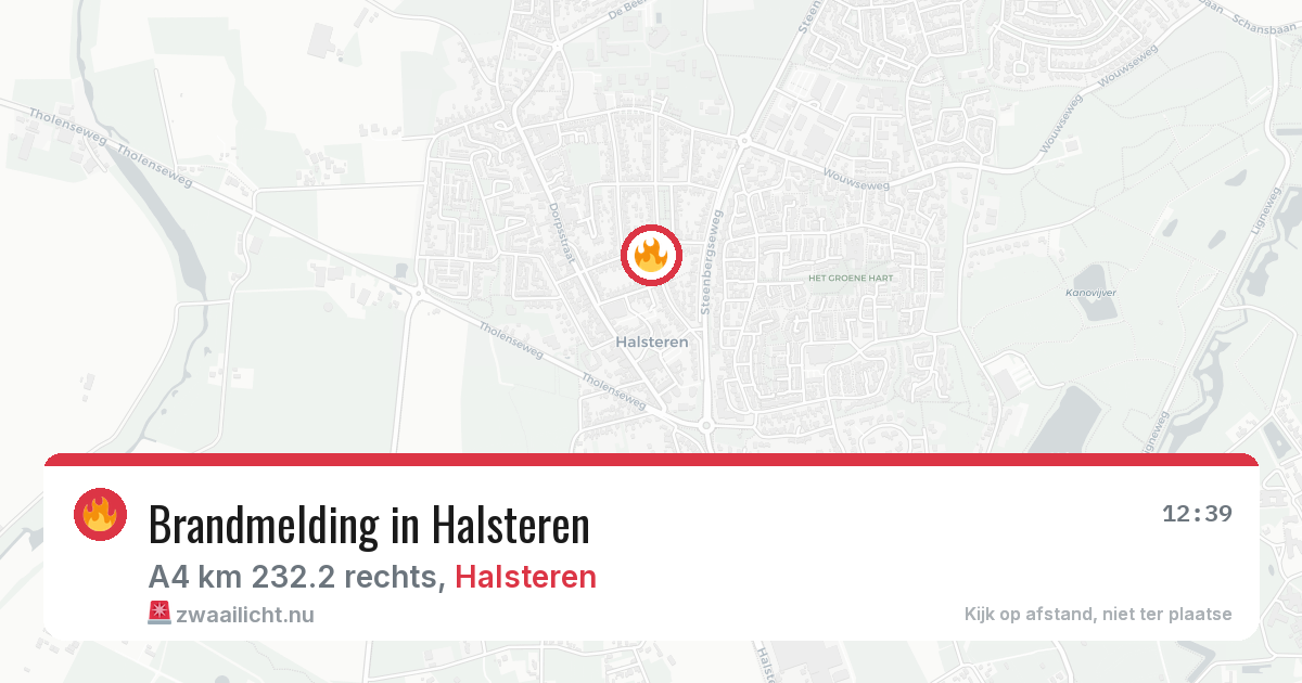 Brandmelding in Halsteren — 24 jul 2026