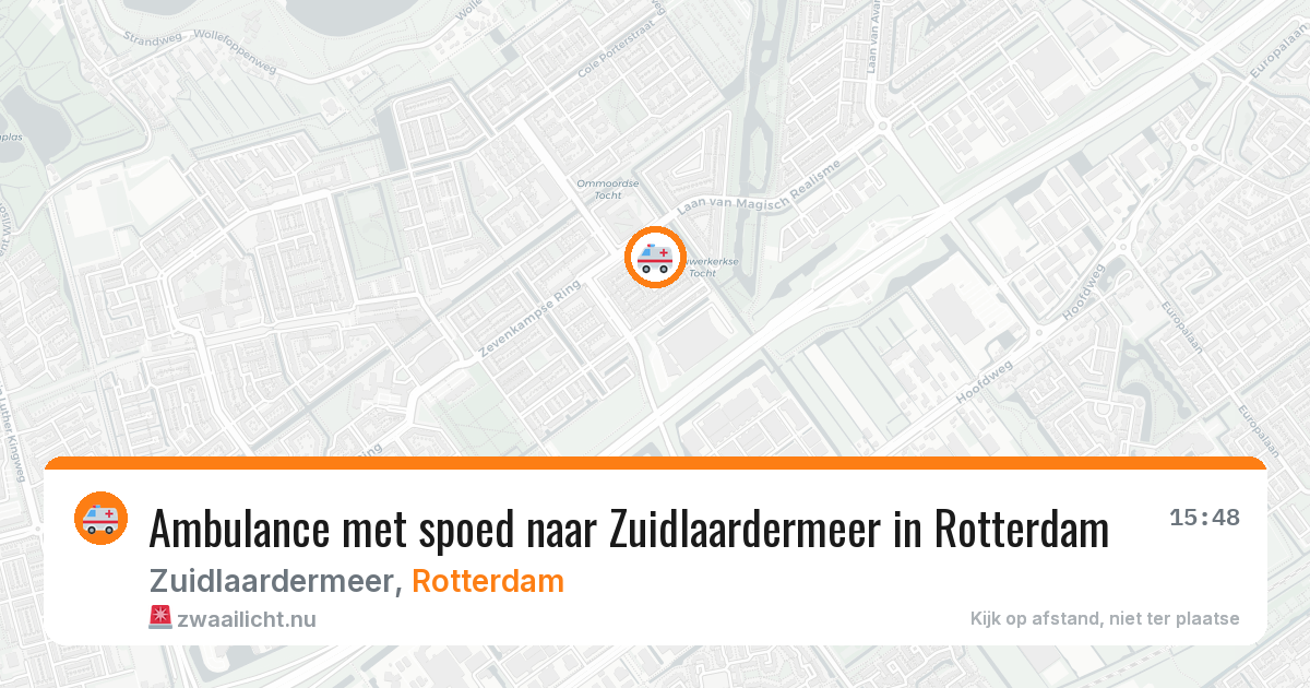 Ambulance met spoed naar Zuidlaardermeer in Rotterdam — 18 mrt 2026