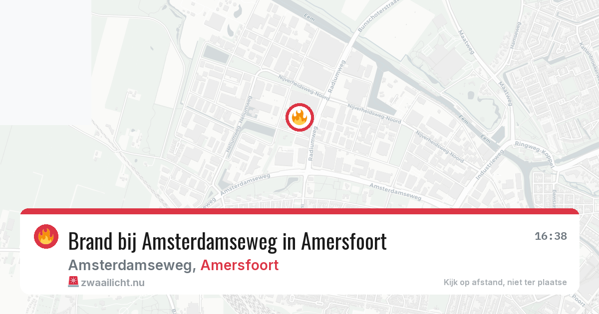Brand bij Amsterdamseweg in Amersfoort — 10 jul 2026