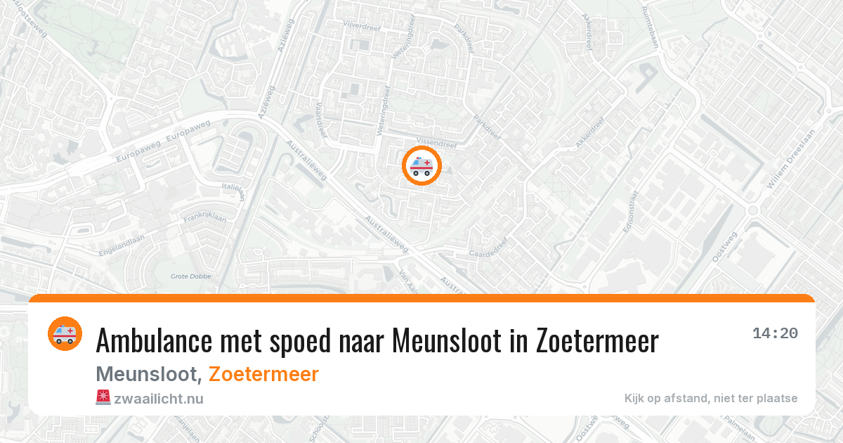 Ambulance met spoed naar Meunsloot in Zoetermeer — 9 mei 2026
