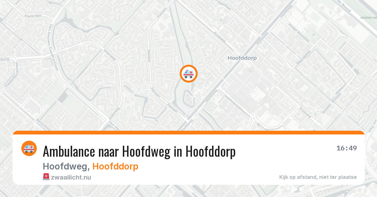 Ambulance naar Hoofdweg in Hoofddorp — 24 jul 2026