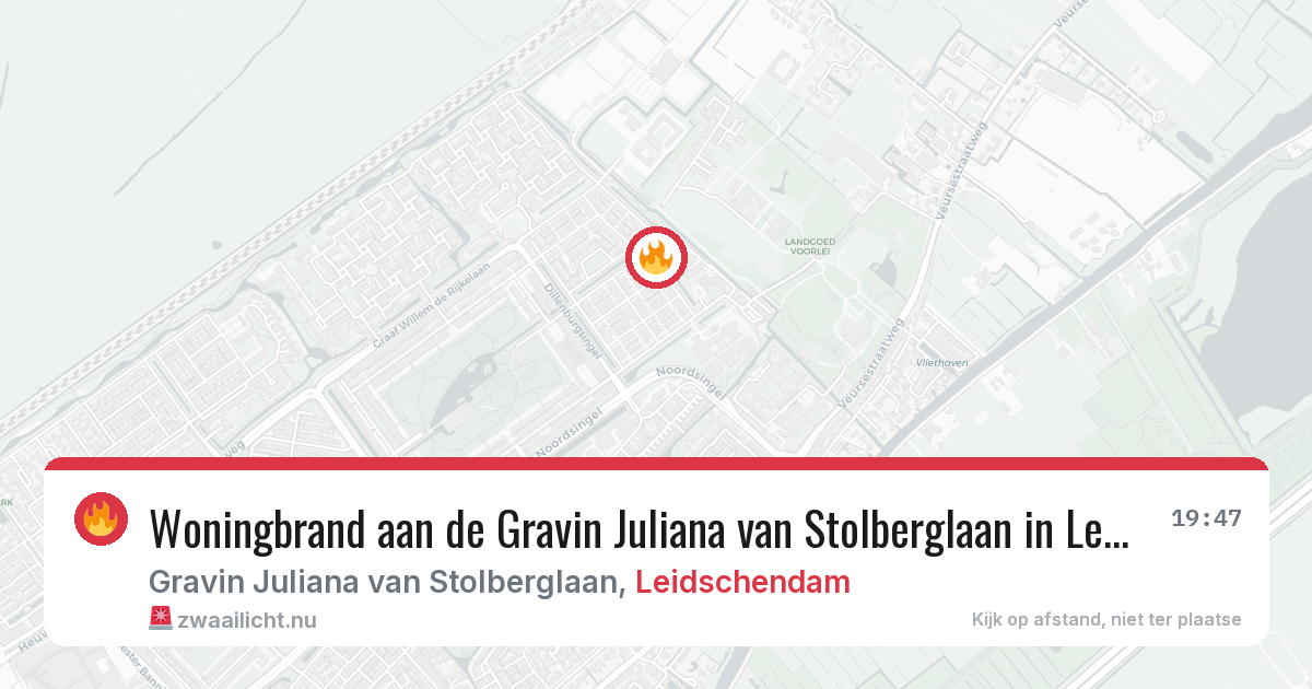 Woningbrand aan de Gravin Juliana van Stolberglaan in Leidschendam — 10 feb 2026