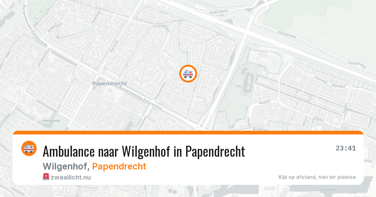 Ambulance naar Wilgenhof in Papendrecht — 18 mrt 2026