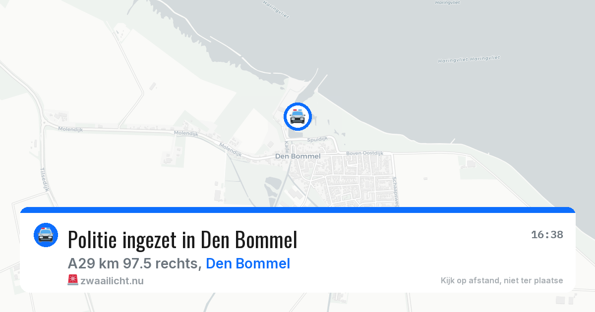 Politie ingezet in Den Bommel — 26 jul 2026 | 🚨 Zwaailicht.nu