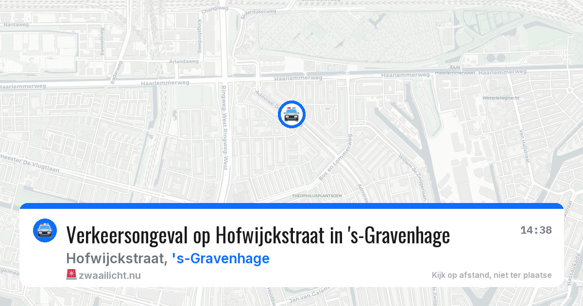 Verkeersongeval op Hofwijckstraat in 's-Gravenhage — 17 mrt 2026