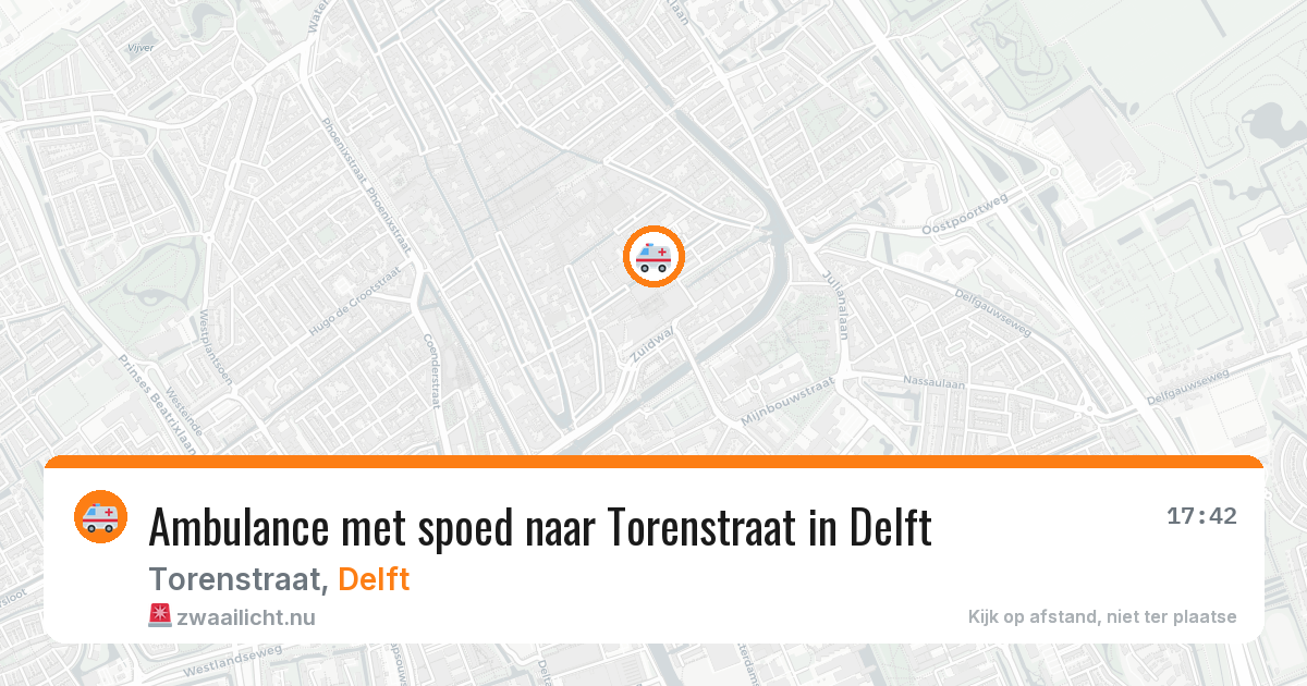 Ambulance met spoed naar Torenstraat in Delft — 2 apr 2026
