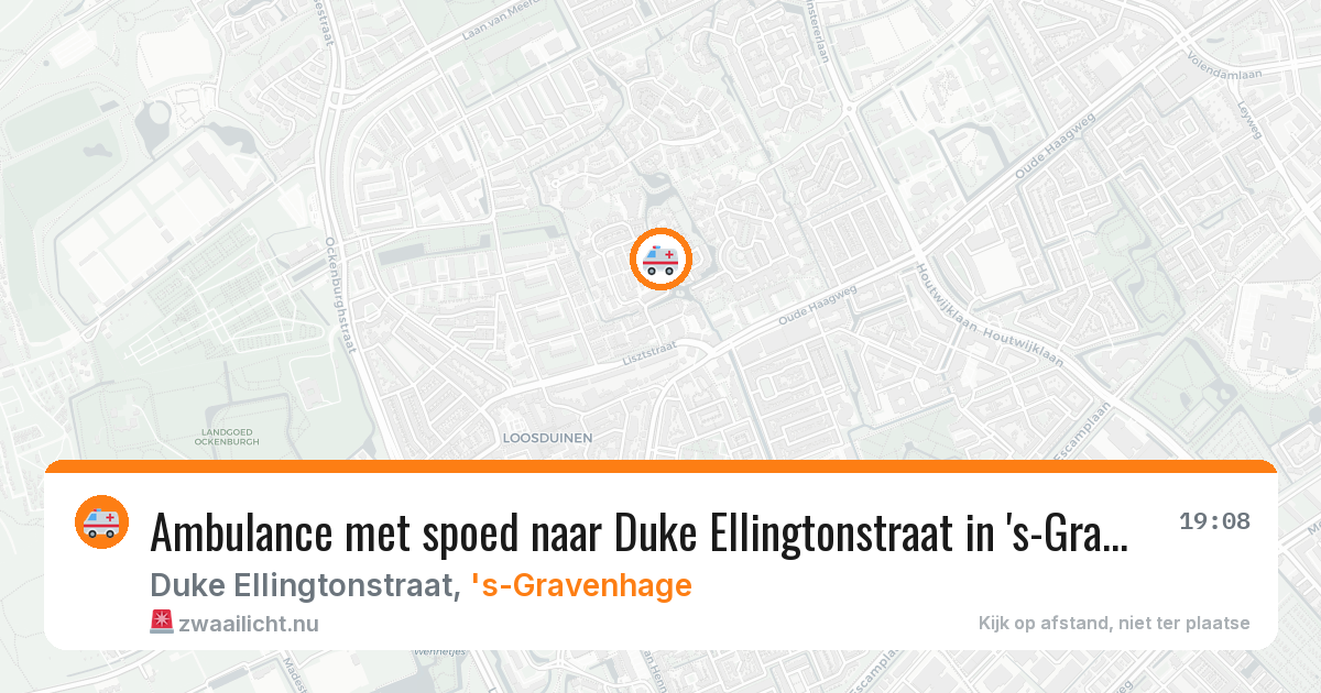 Ambulance met spoed naar Duke Ellingtonstraat in 's-Gravenhage — 10 jul 2026