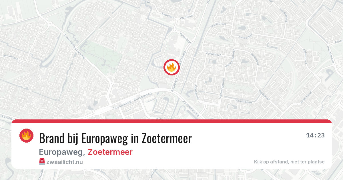 Brand bij Europaweg in Zoetermeer — 29 mei 2026