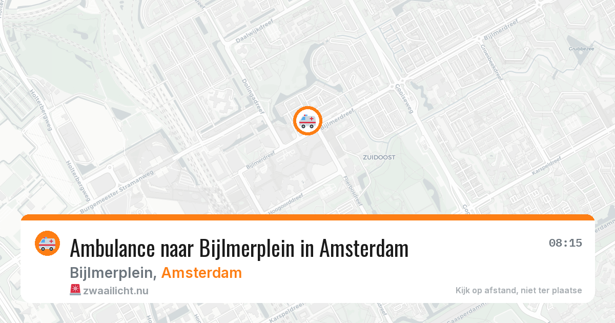 Ambulance naar Bijlmerplein in Amsterdam — 6 jun 2026
