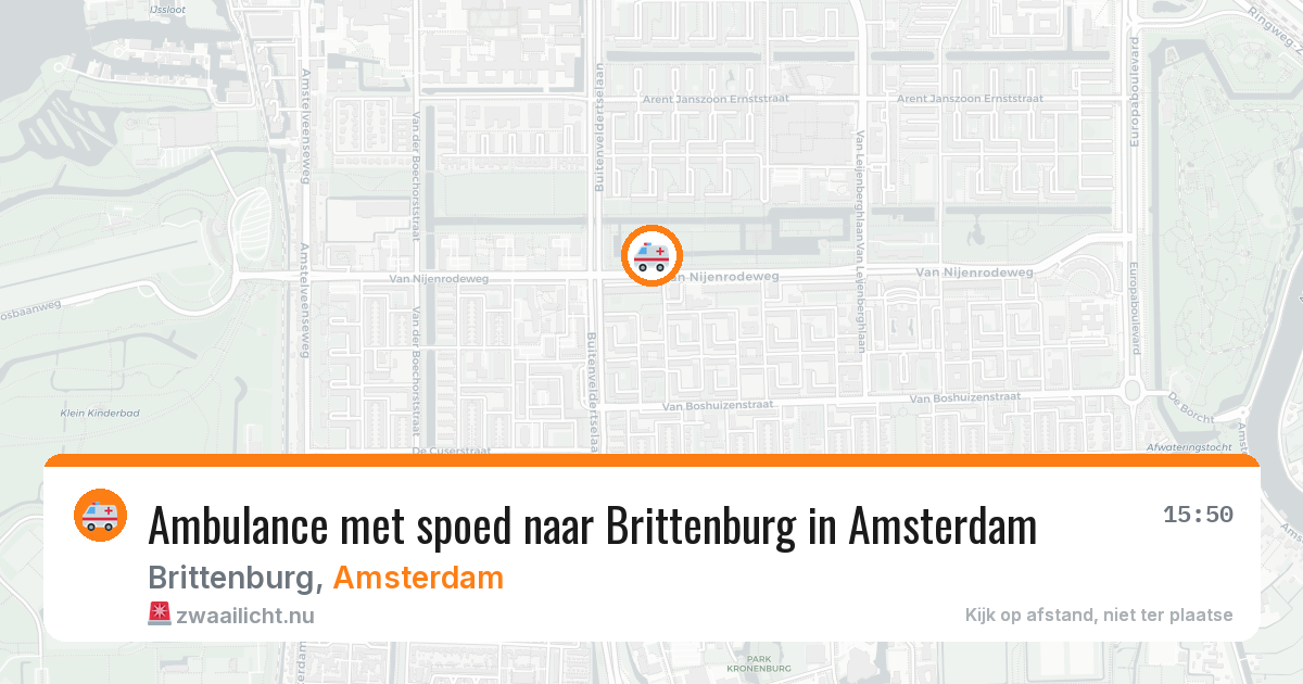 Ambulance met spoed naar Brittenburg in Amsterdam — 26 mei 2026
