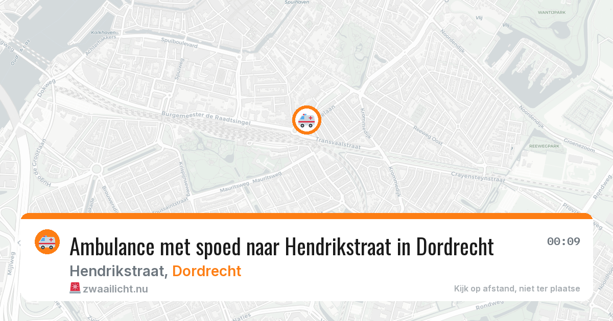 Ambulance met spoed naar Hendrikstraat in Dordrecht — 9 apr 2026