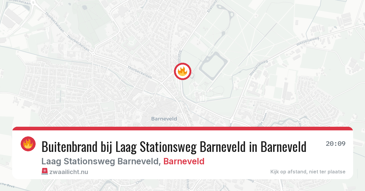 Buitenbrand bij Laag Stationsweg Barneveld in Barneveld — 8 apr 2026