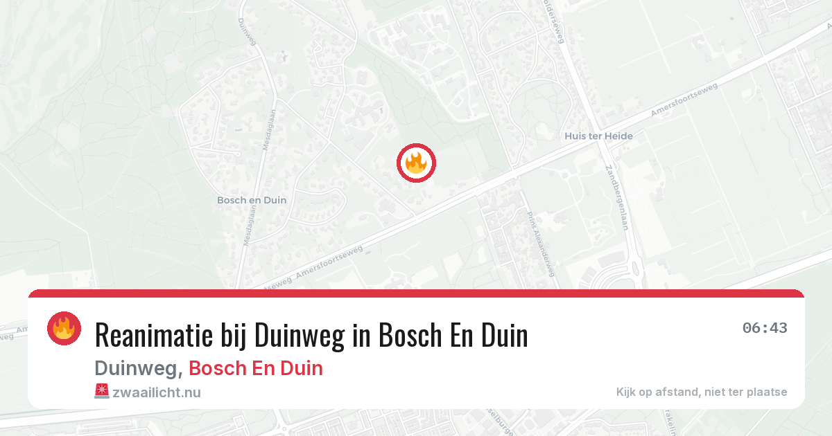 Reanimatie bij Duinweg in Bosch En Duin — 27 jan 2026