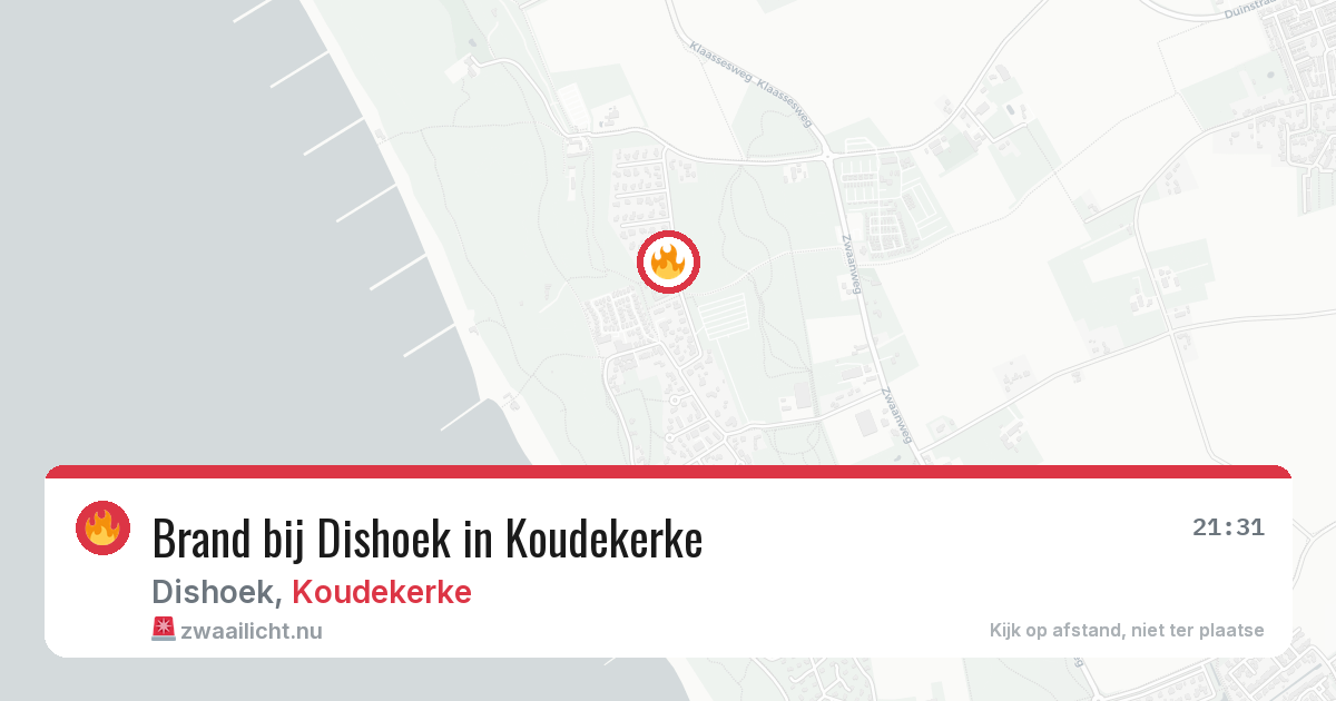 Brand bij Dishoek in Koudekerke — 27 mei 2026