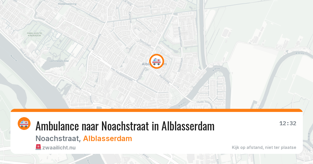Ambulance naar Noachstraat in Alblasserdam — 29 mei 2026